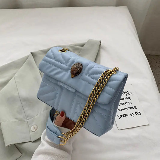 Bolsa de Axila Feminina Retro de Cor Sólida