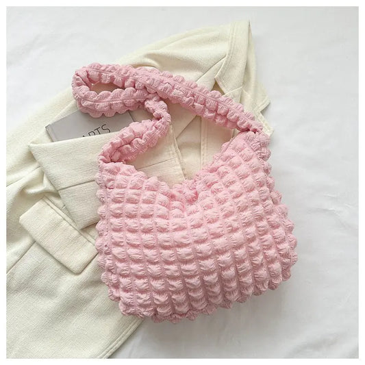 Bolsa de Ombro Nuvem Plissada